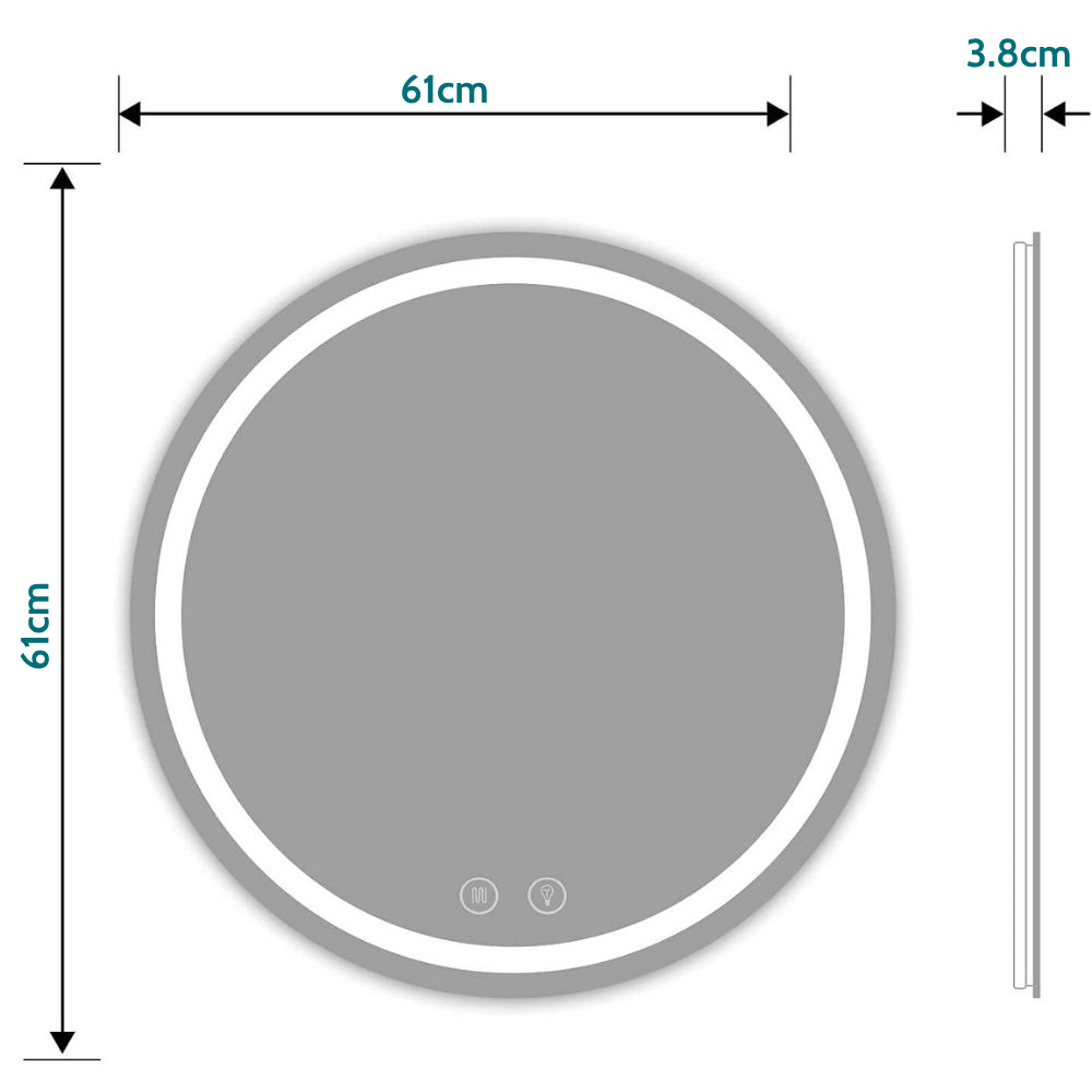 Round Bathroom Mirror | Round Bath Mirrors | Round Mirrors In Bathroom - Image 6